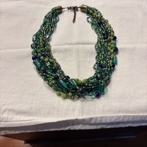 Pretty Beaded Costume Necklace